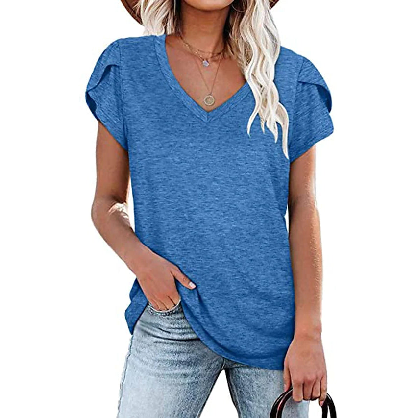 Women's Athleisure T-Shirt V-Neck Top Real For Sale