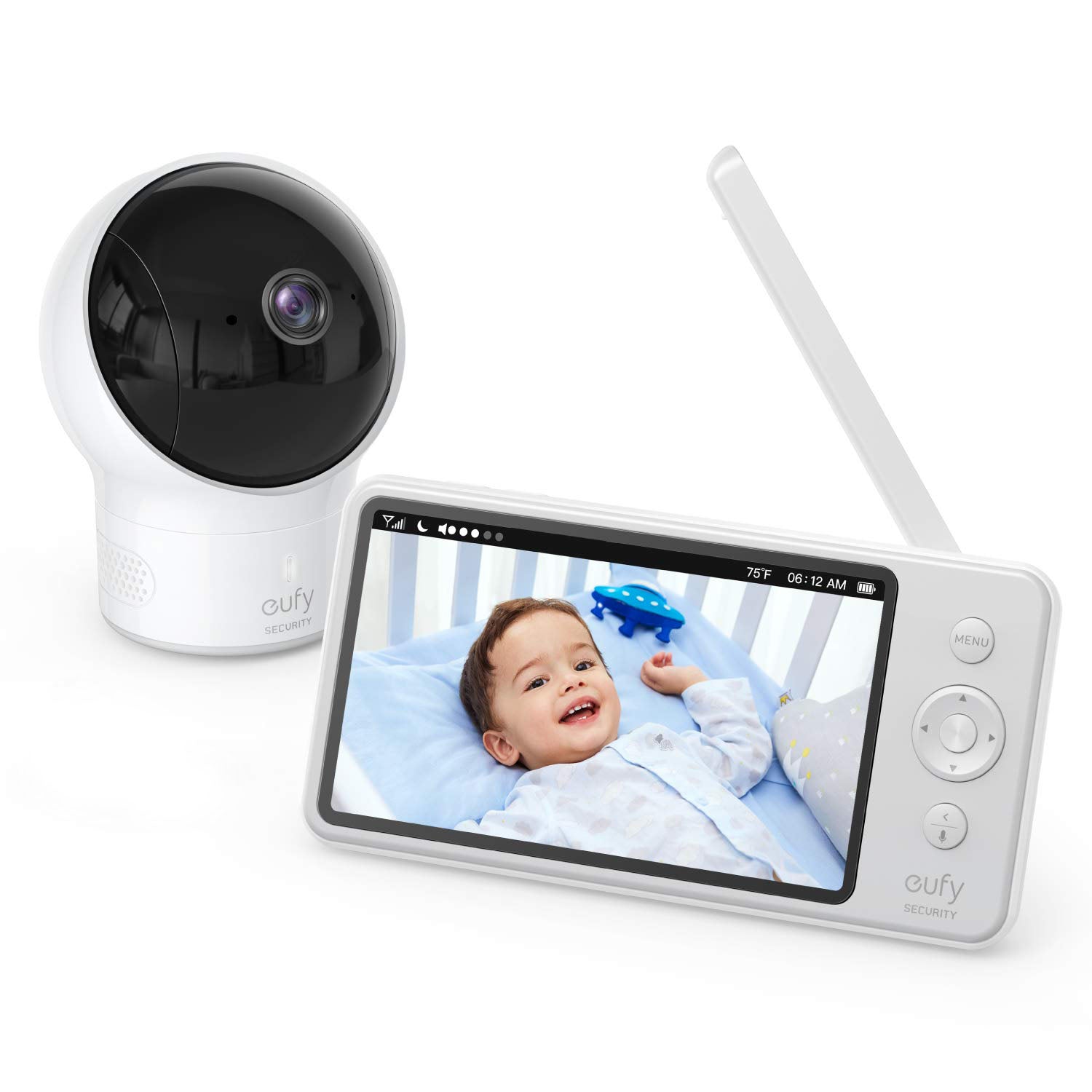 eufy SpaceView Pro 5 720p Video Baby Monitor Pan&Tilt Camera 2-Way Audio (New Open-Box) Clearance Latest