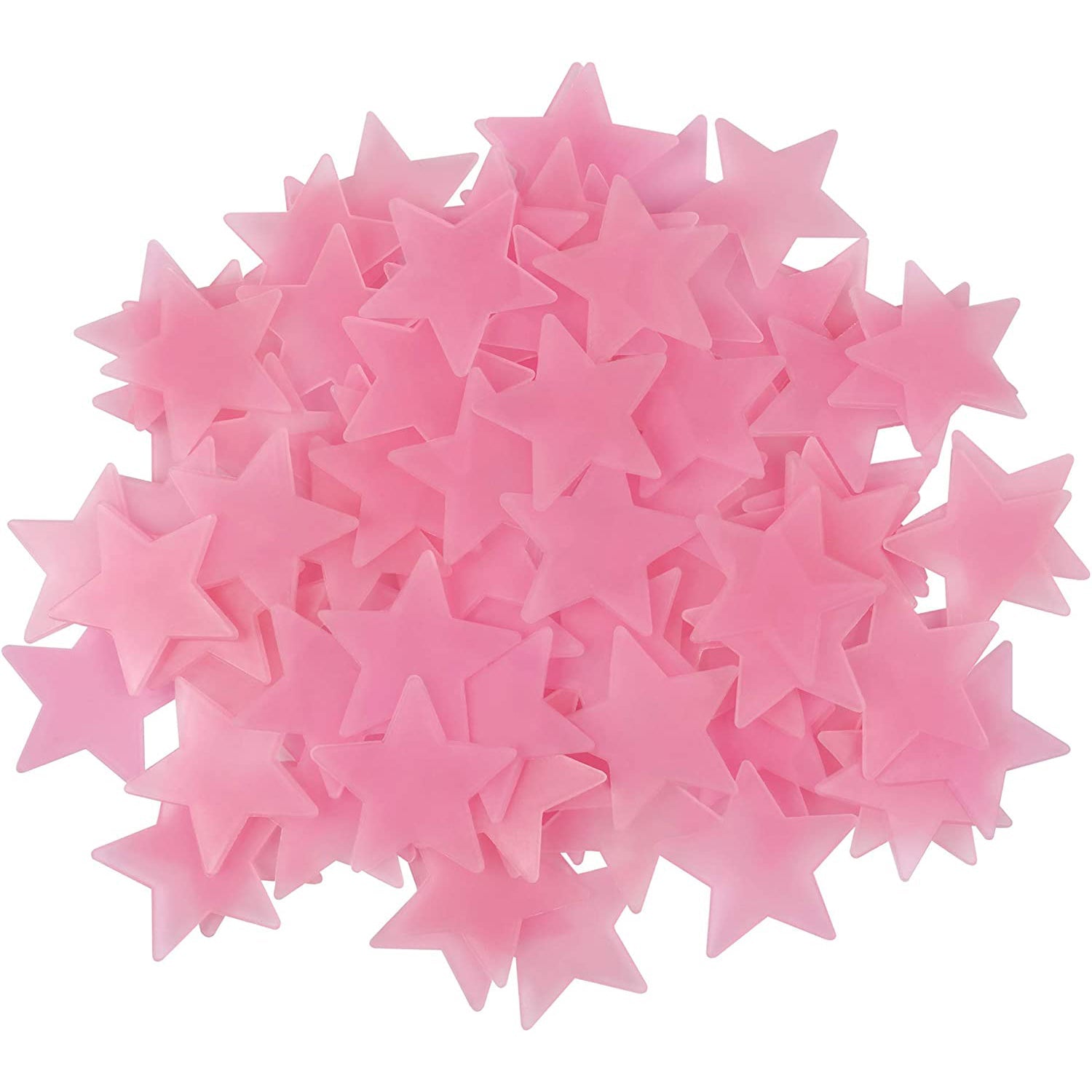 100-Pieces: Colorful Luminous Stars Plastic Wall Sticker Reliable Cheap Online