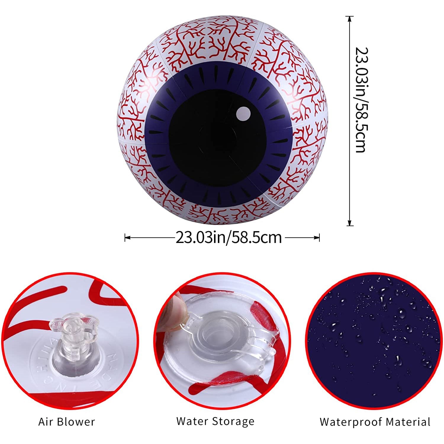 24-Inch Halloween Inflatable Ghost Eyeball Decor Visit Cheap Pice