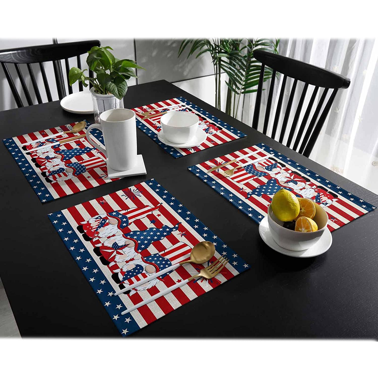 Patriotic Stars Placemats Set Clearance Pictures