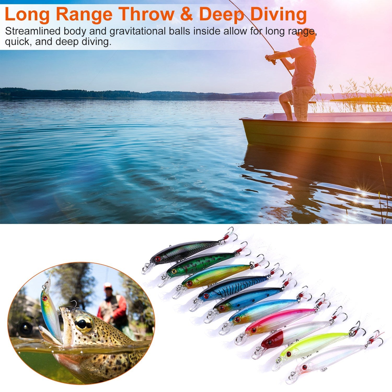 10-Piece: Fishing Lures Kit Outlet Locations