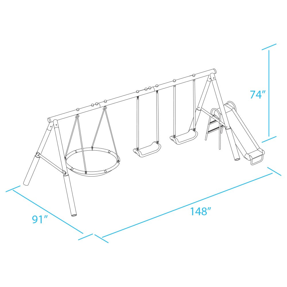 XDP Recreation Super Disc Metal Swing Set Outlet Store Online