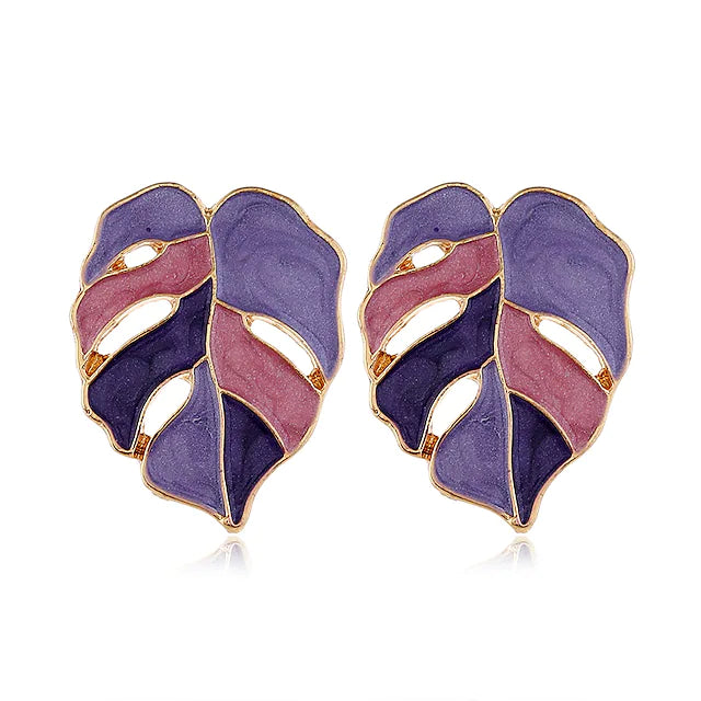 4-Pairs: Women's Vintage Leaf Fashion Earrings Cheap New Styles