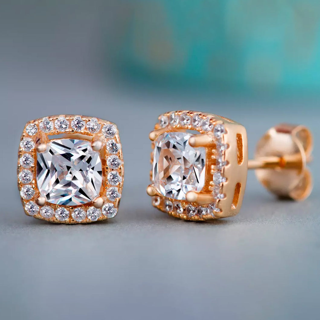 Halo Diamond Stud Earrings Sale 100% Guaranteed