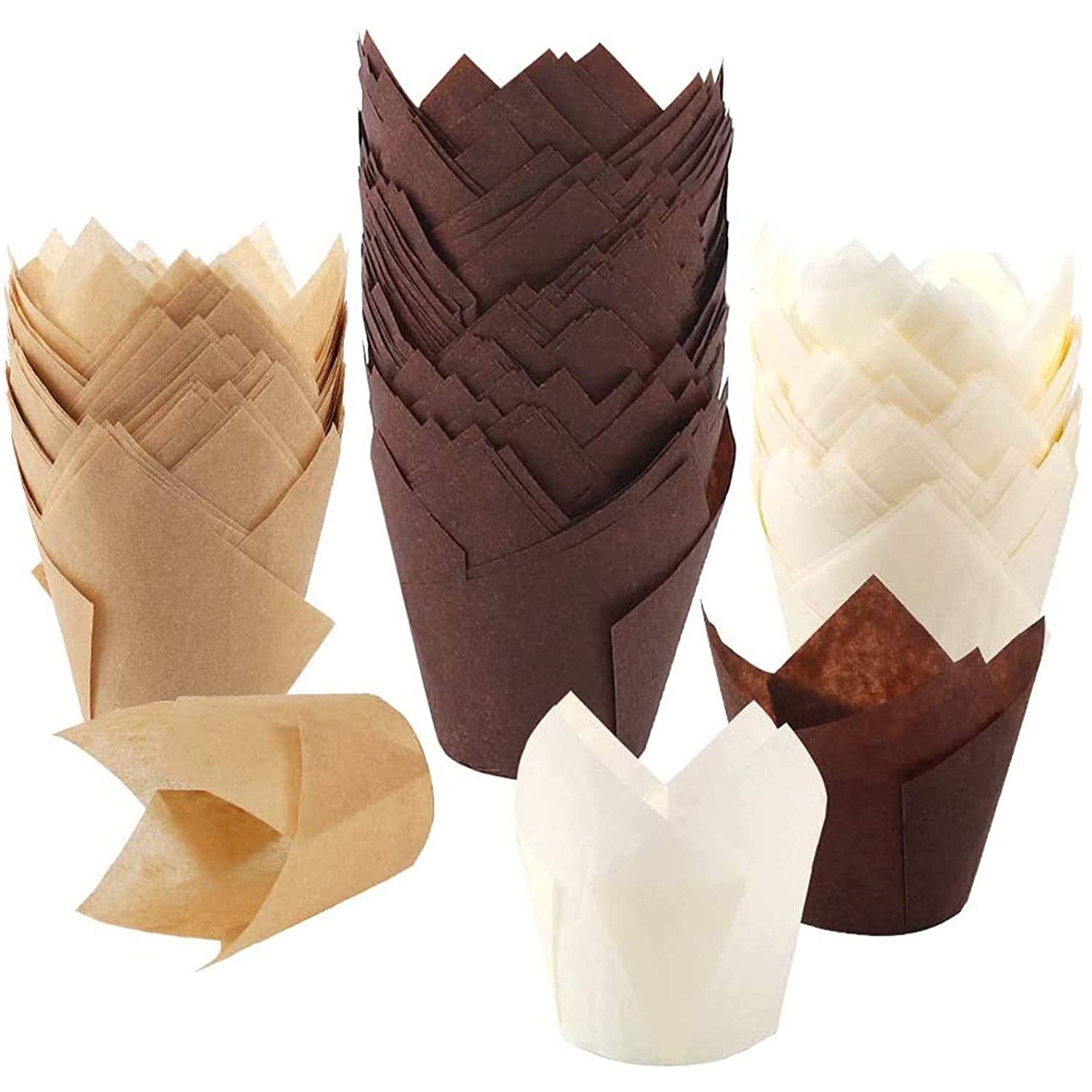 200-Piece:Tulip Cupcake Baking Cups Free Shipping Fast Delivery