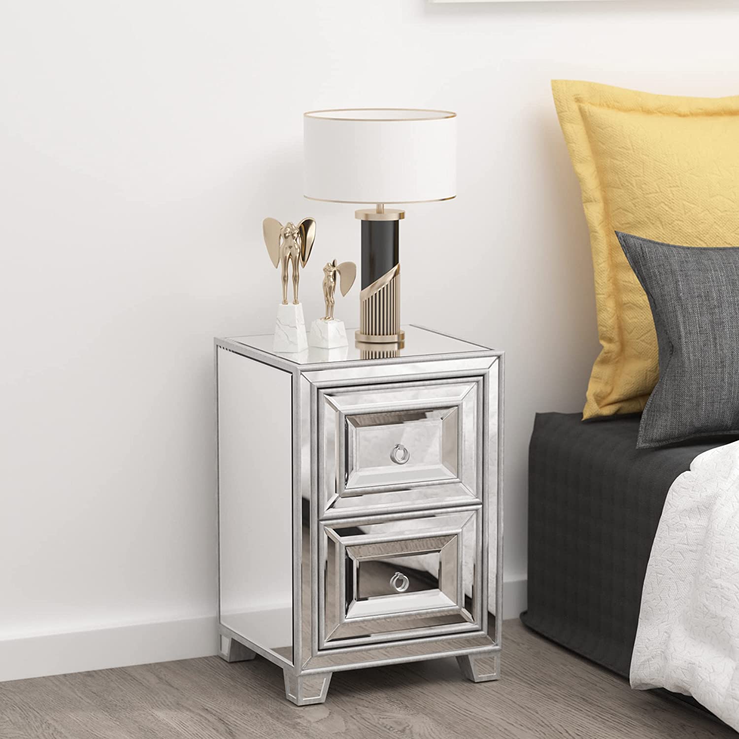 Mirrored Accent Bedside Coffee Table Marketable Cheap Pice