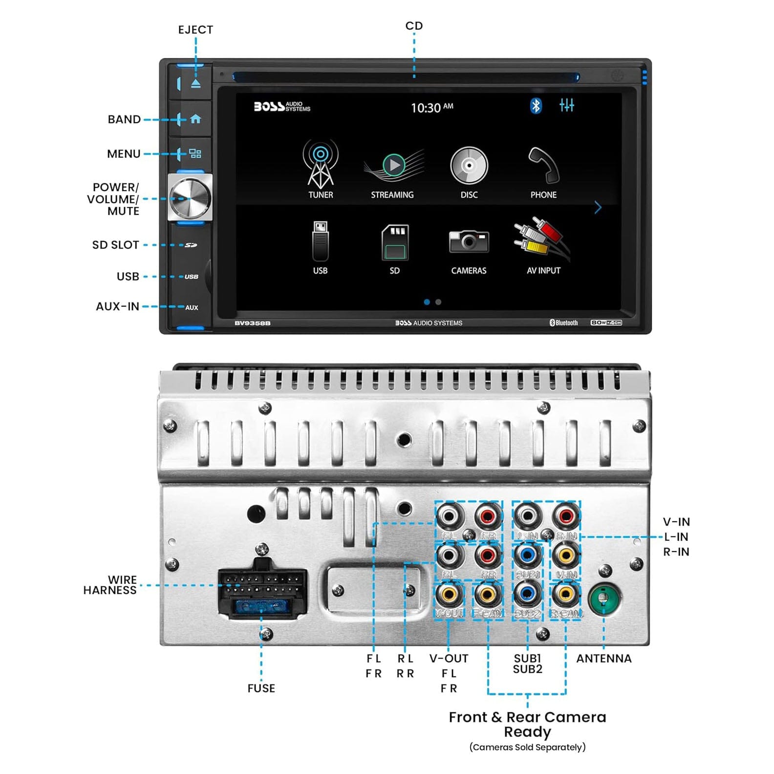 BOSS Audio Systems BV9358B Car Audio Stereo System  (Refurbished) Wholesale Pice For Sale