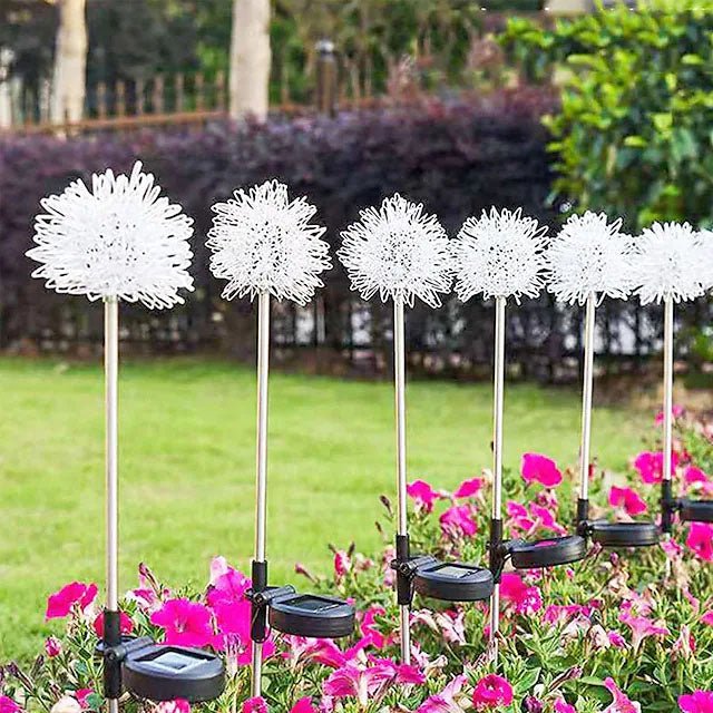 2-Pack: Outdoor Solar Dandelion Lawn Lights 100% Original Sale Online