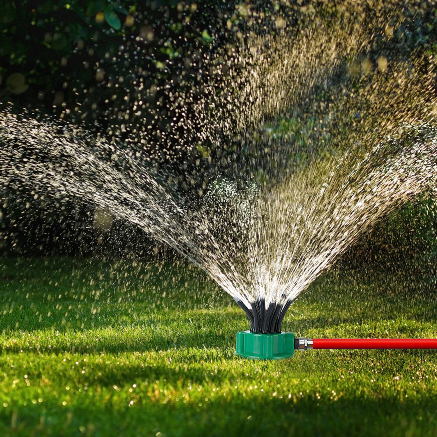 360° Flexible Lawn Sprinkler Automatic 12 Tubes Garden Water Irrigation Sprayers Outlet Explore