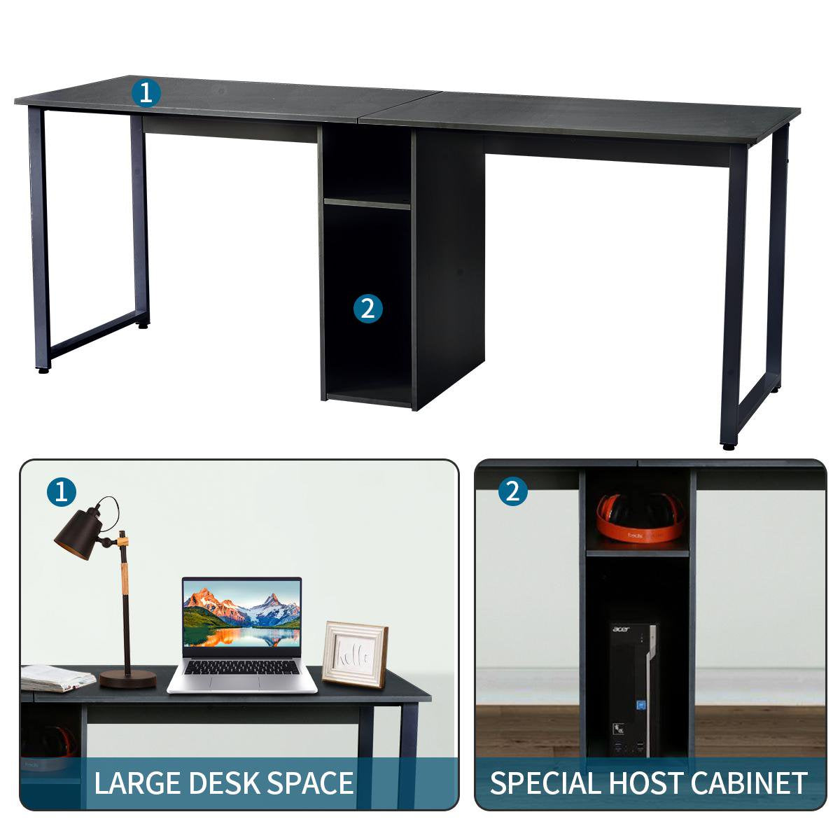 2-Person Metal Desk with Open Shelves Order Cheap Pice