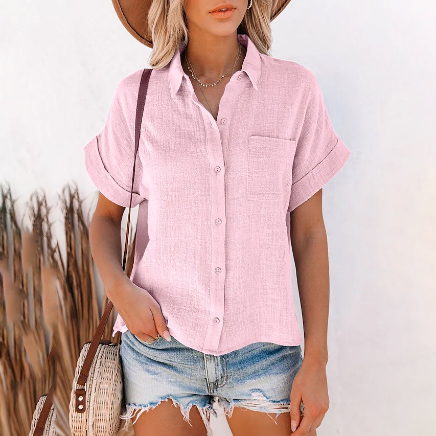 Women's Basic Solid Color Top Shirt Best Place Cheap Pice