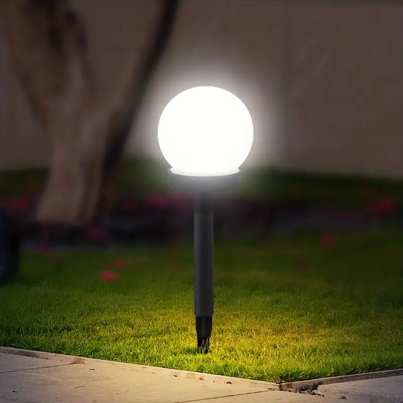 2-Pack: Solar LED Globe Powered Garden Light Outlet Buy