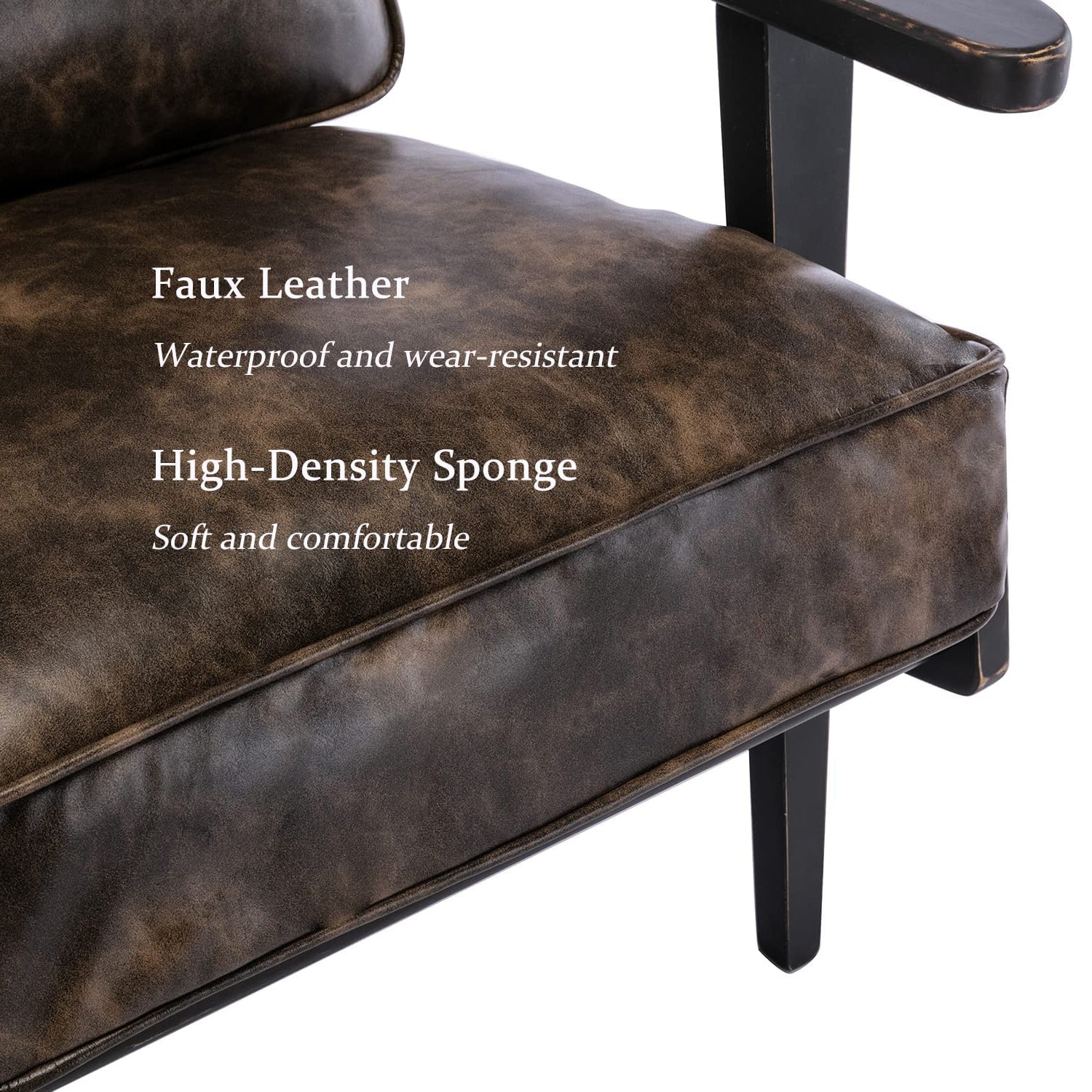 Modern Faux Leather Accent Chair With Paypal Cheap Online