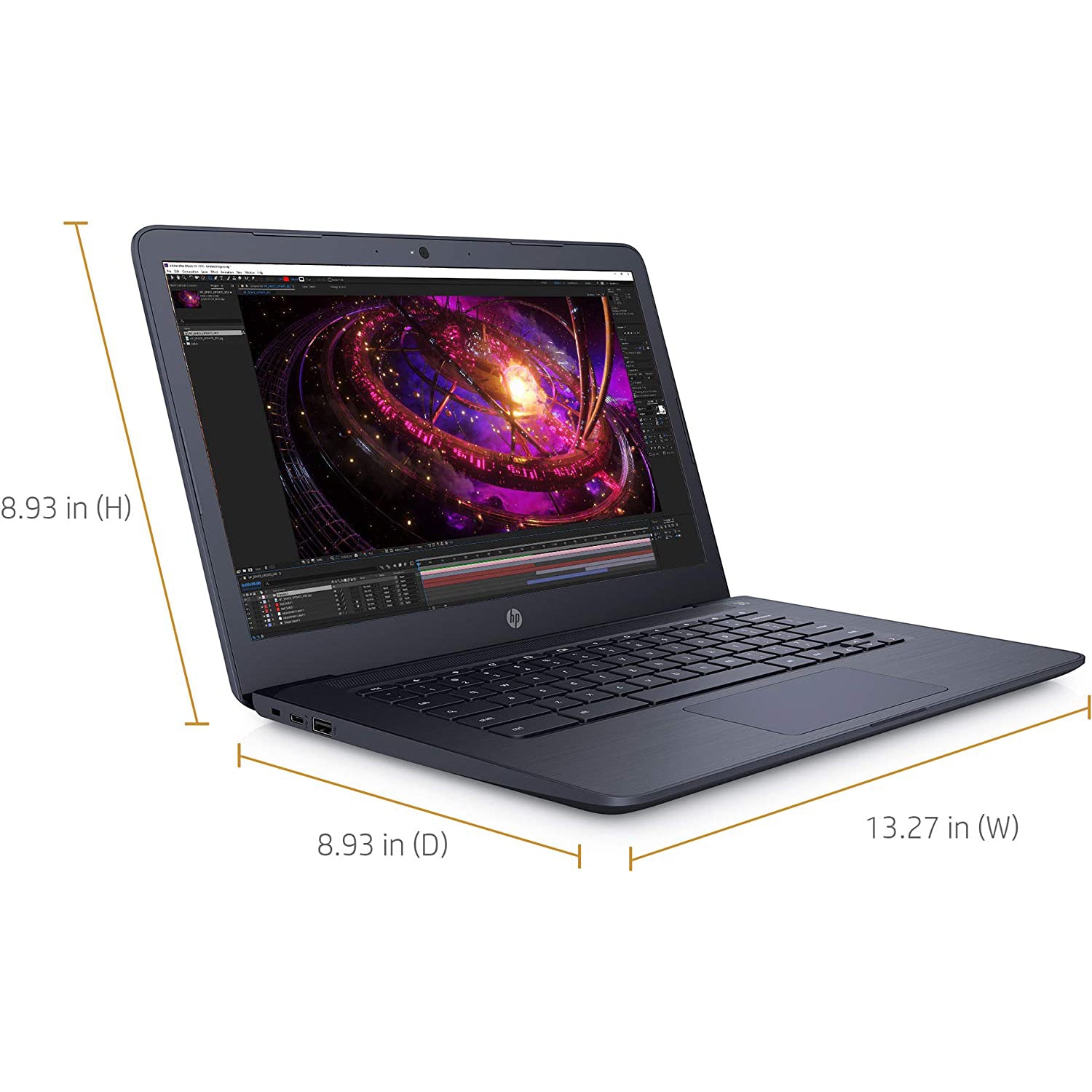 HP 14 Chromebook, AMD A4-9120C, 4GB Memory, 32GB Core 2C+3G Blue (Refurbished) 100% Guaranteed