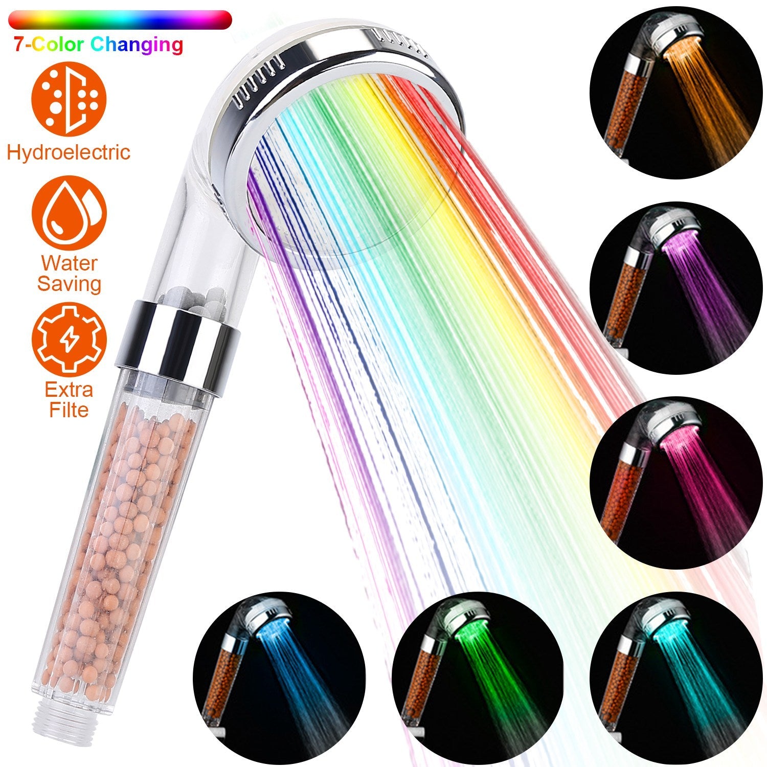 7 Color Changing Light Handheld Shower Head Best Place Online