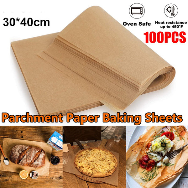 100-Piece: Parchment Baking Paper Disposable Mats Clearance Pices