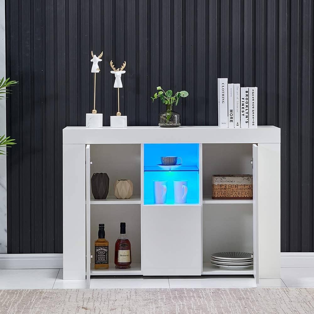 Kitchen Sideboard Cupboard with LED Light Clearance 2025 Unisex