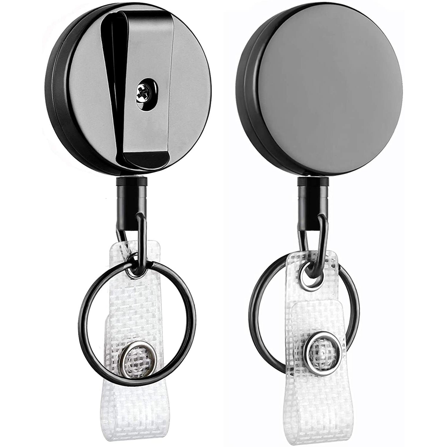 2-Pack: Heavy Duty Retractable Badge Holder Reel Sale Hot Sale