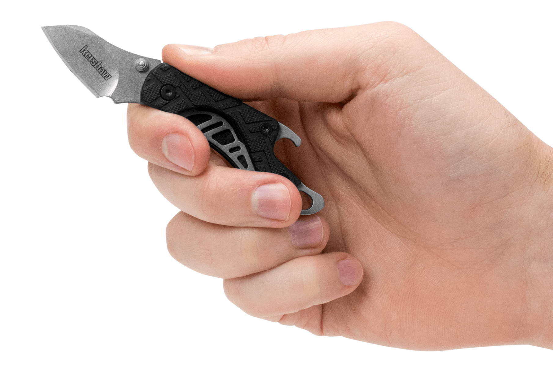 Kershaw Cinder Keychain Knife Bottle Opener (1.4 Stonewash) 1025 Discount Best Seller