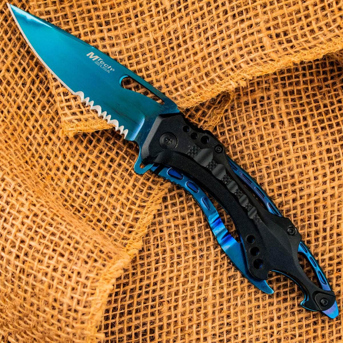 MTech Spring Assisted Knife, 3.5 Blue Blade, Aluminum Handle - MT-A705SBL Ost Release Dates