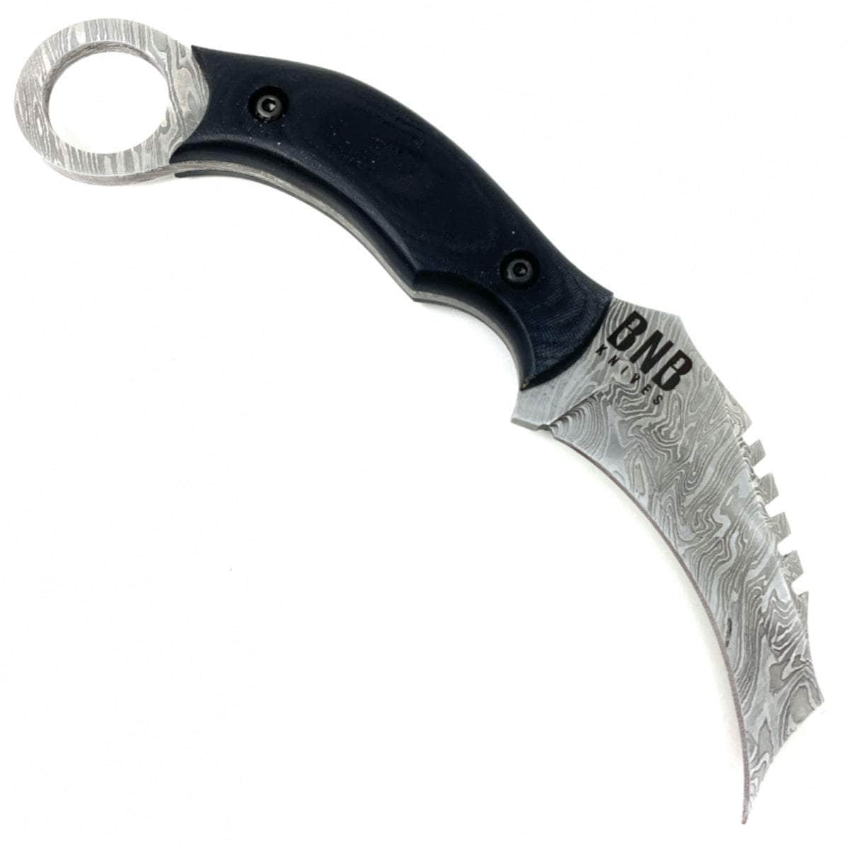 BnB Damascus Venom Karambit, 3 Hawkbill Blade, G10 Handle - BNB1230KMB New Styles For Sale