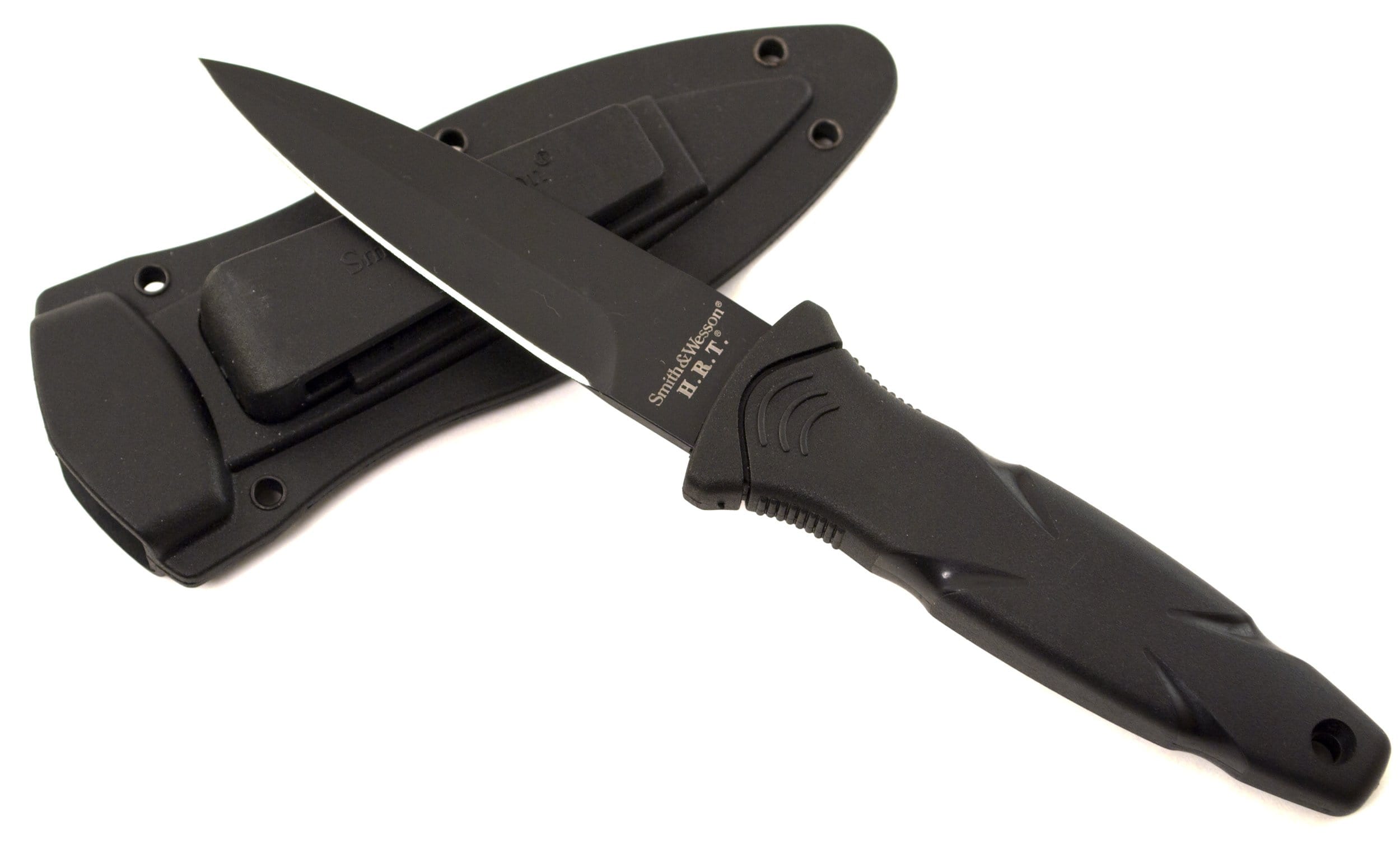 Smith & Wesson H.R.T. Boot Knife, 3.5 False Edge Blade, TPR Handle, Sheath - SWHRT3BF Outlet Geniue Stockist