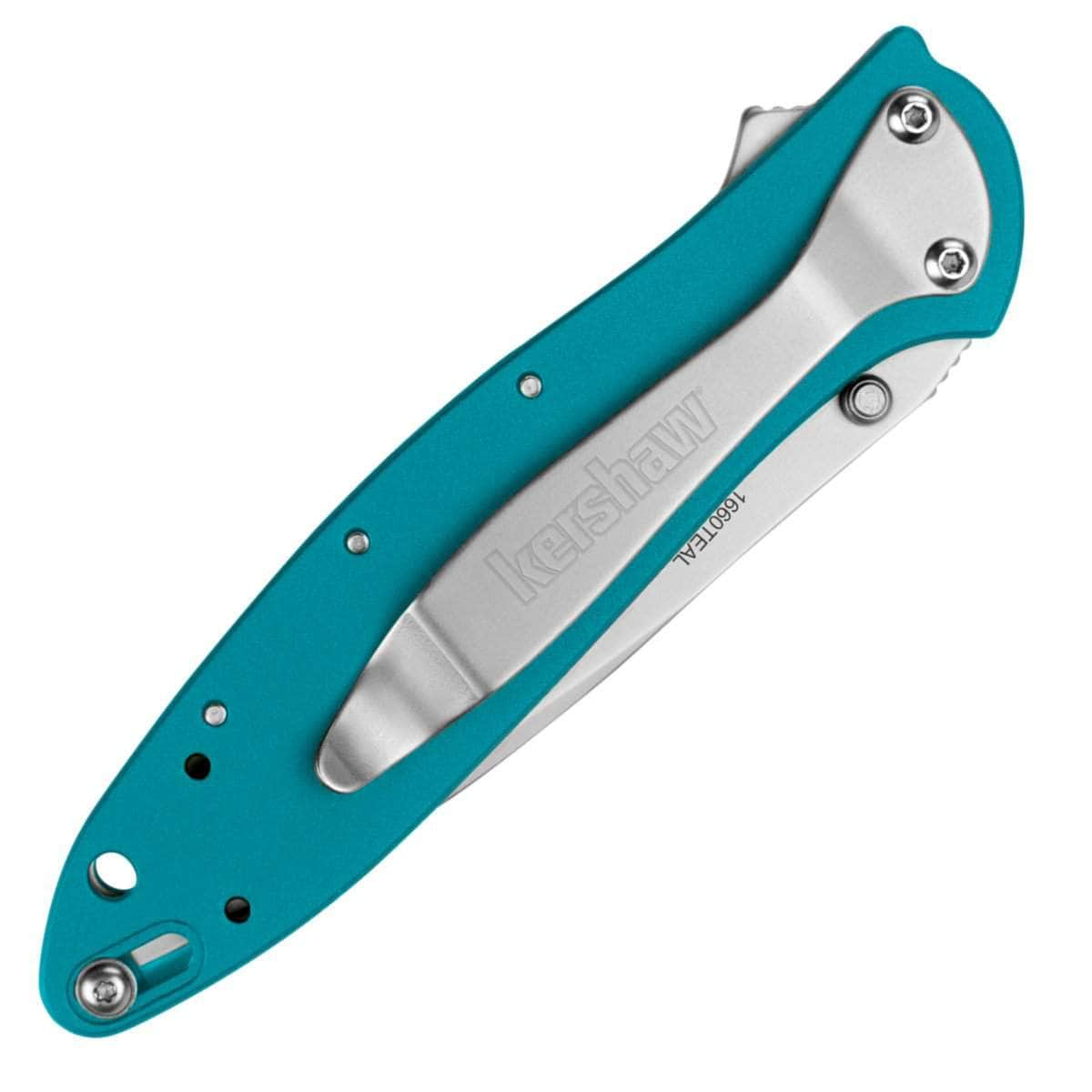 Kershaw Leek, 3 Assisted Plain Blade, Teal Stainless Steel Handle - 1660TEAL Purchase Cheap Pice