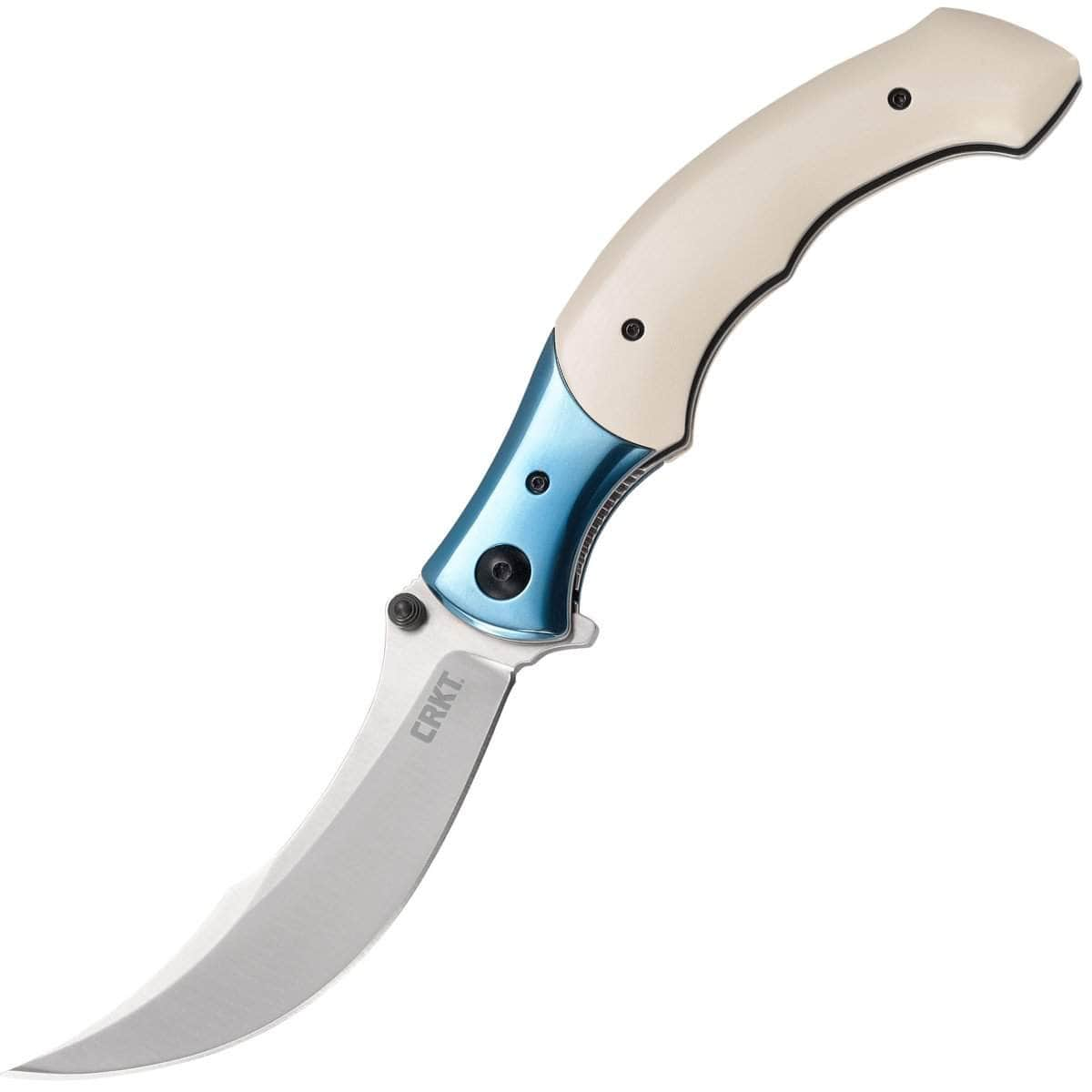 CRKT Ritual, 4.37 12C27 Sandvik Blade, Ivory Micarta/Steel Handle - 7471 Outlet Cheap Online