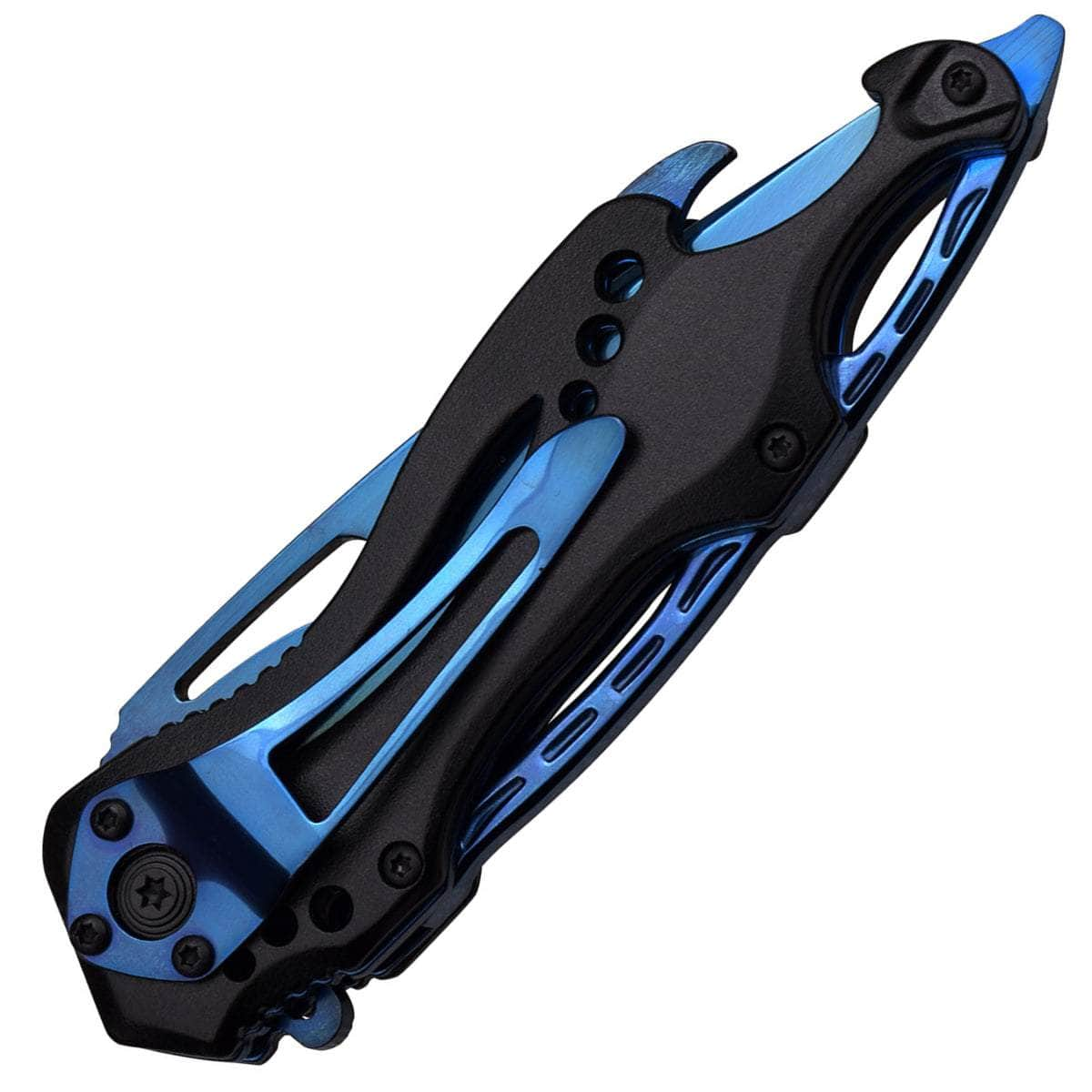 MTech USA Assisted Folder, 3.5 Blue Blade, Aluminum Handle - MT-A705BL Free Shipping In China