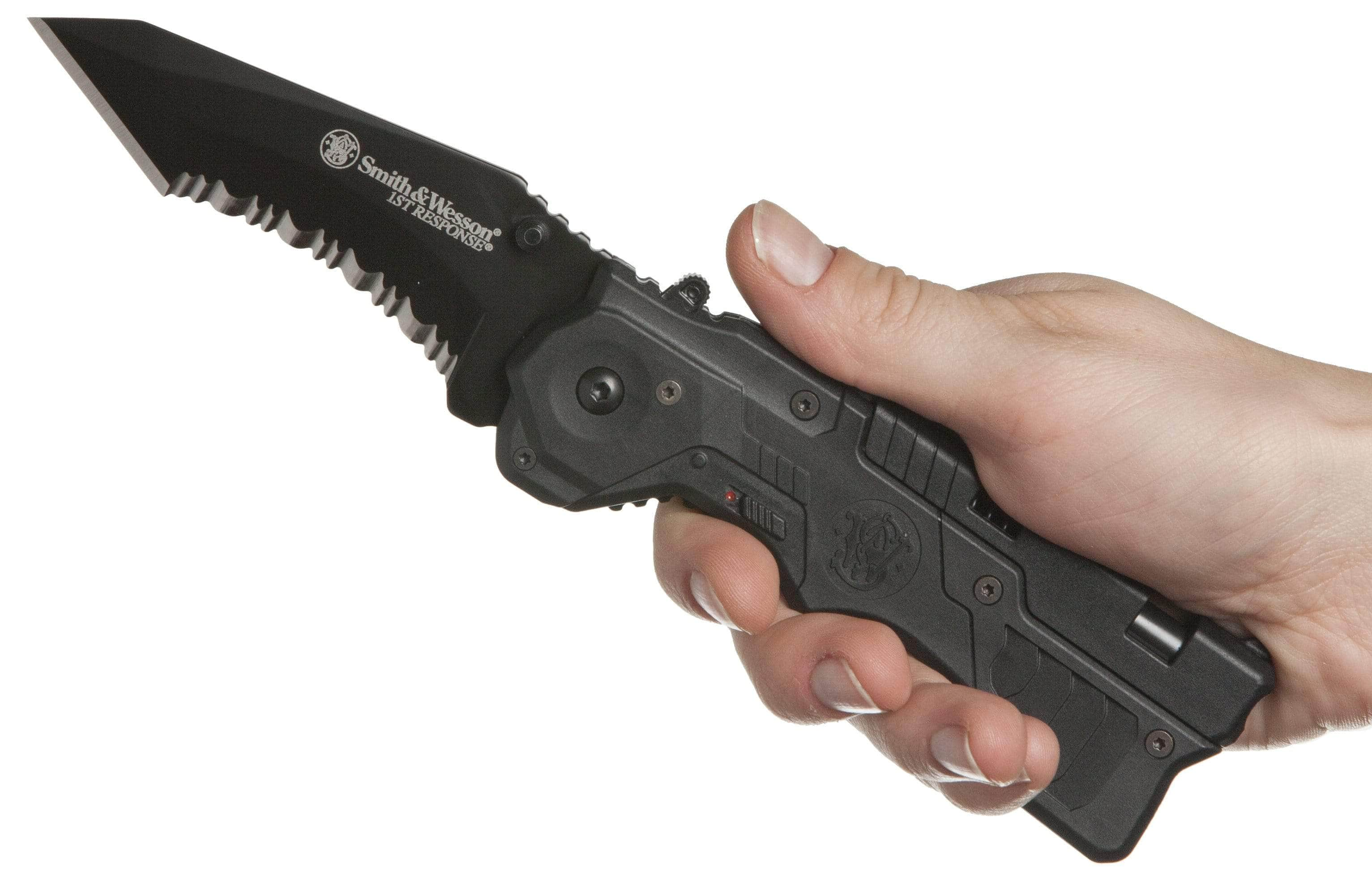 Smith & Wesson 1st Response Rescue Tool, 3.4 Assisted Blade, GFN Handle - SW911B Free Shipping Best Seller