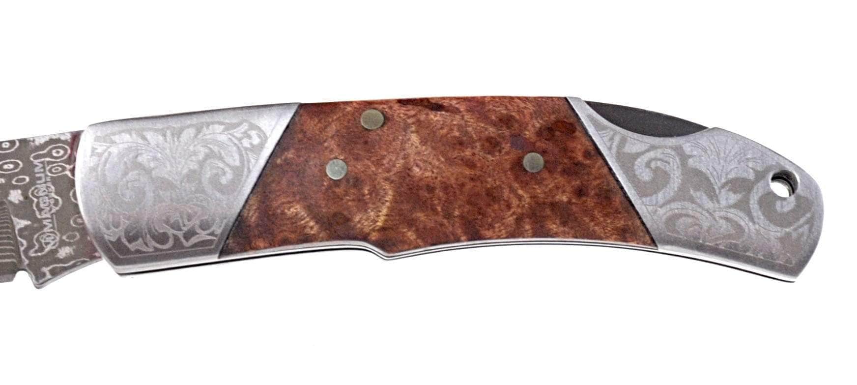 Boker Magnum Damascus Duke, 2.44 Blade, Wood/Steel Handle - 01MB946DAM Sale Ebay