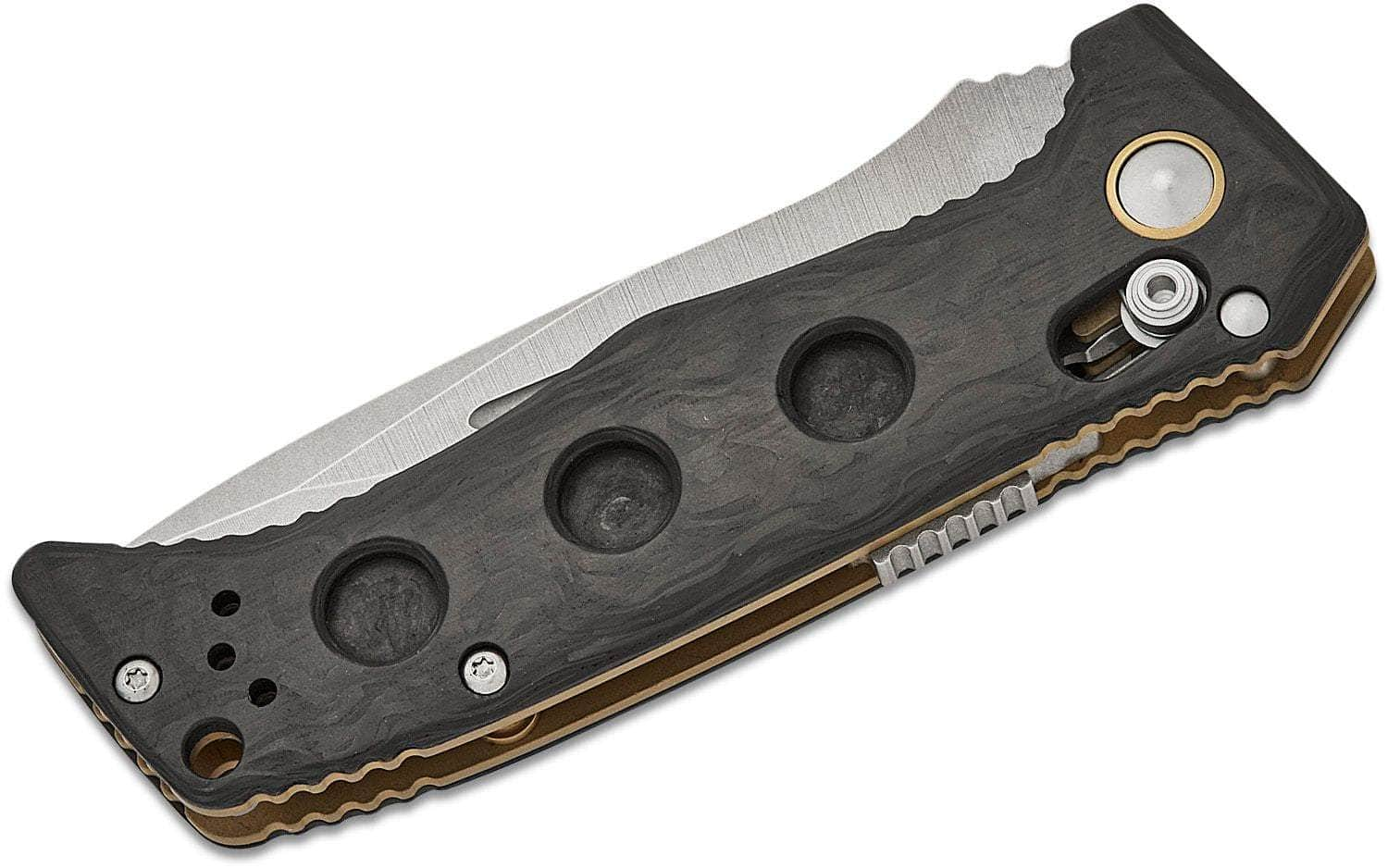 Benchmade 2730-03 Shane Sibert Mini Adamas AUTO Folding Knife 3.25 CPM-MagnaCut Satin Plain Blade, Marbled Carbon Fiber Handles, Reversible Clip BM-2730-03 Buy Cheap Fashion Style