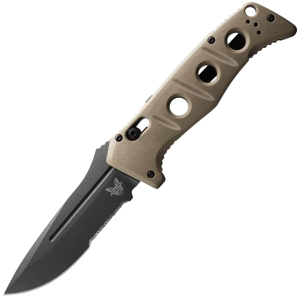 Benchmade 2750SGY-3 Auto Adamas, 3.78 CruWear Blade, Desert Tan G10, Sheath Deals