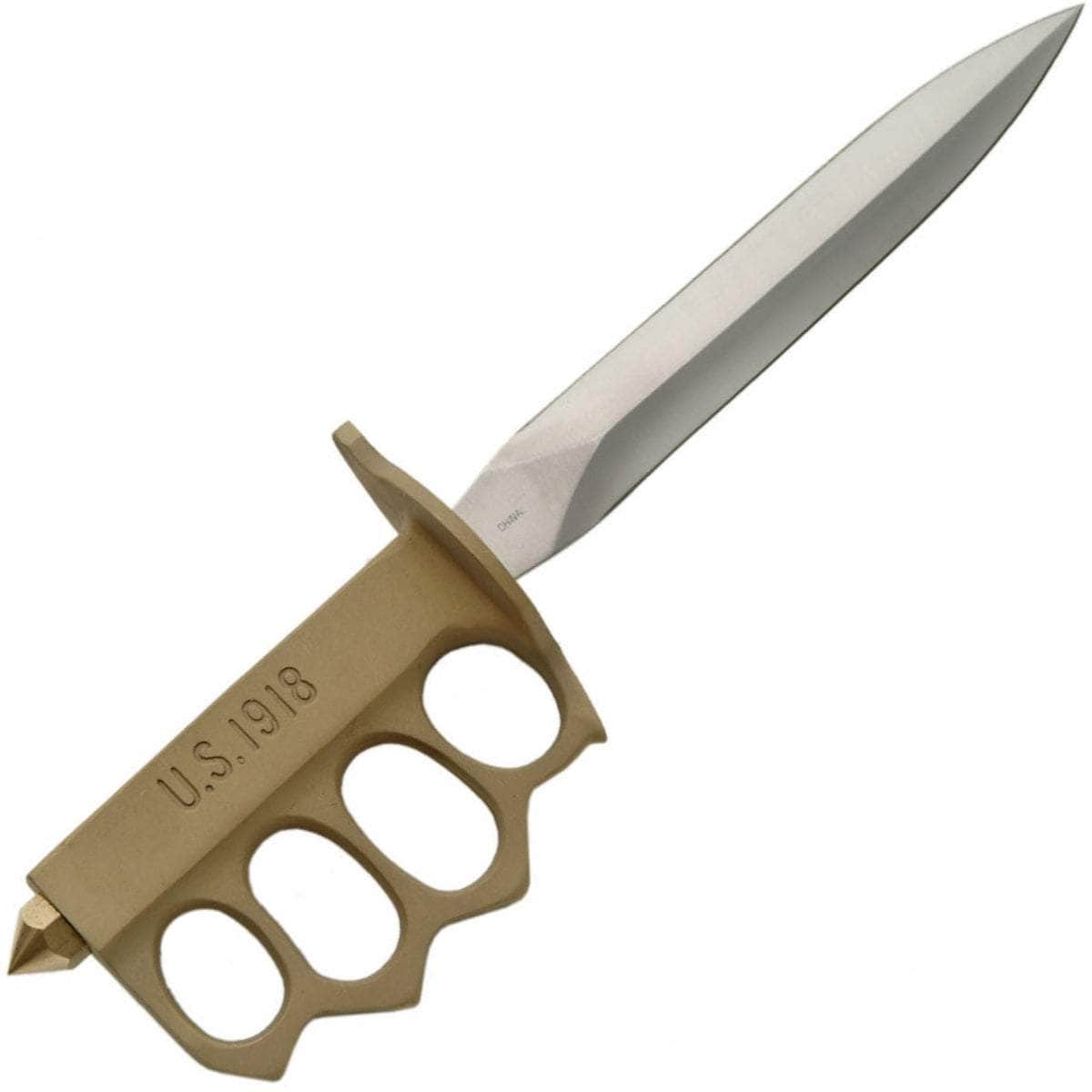 1918 WWI Trench Knife, 12 Overall, Brass Finish, Knuckle Guard 210704-BS / HK-26115 Cheap Sale Outlet Store