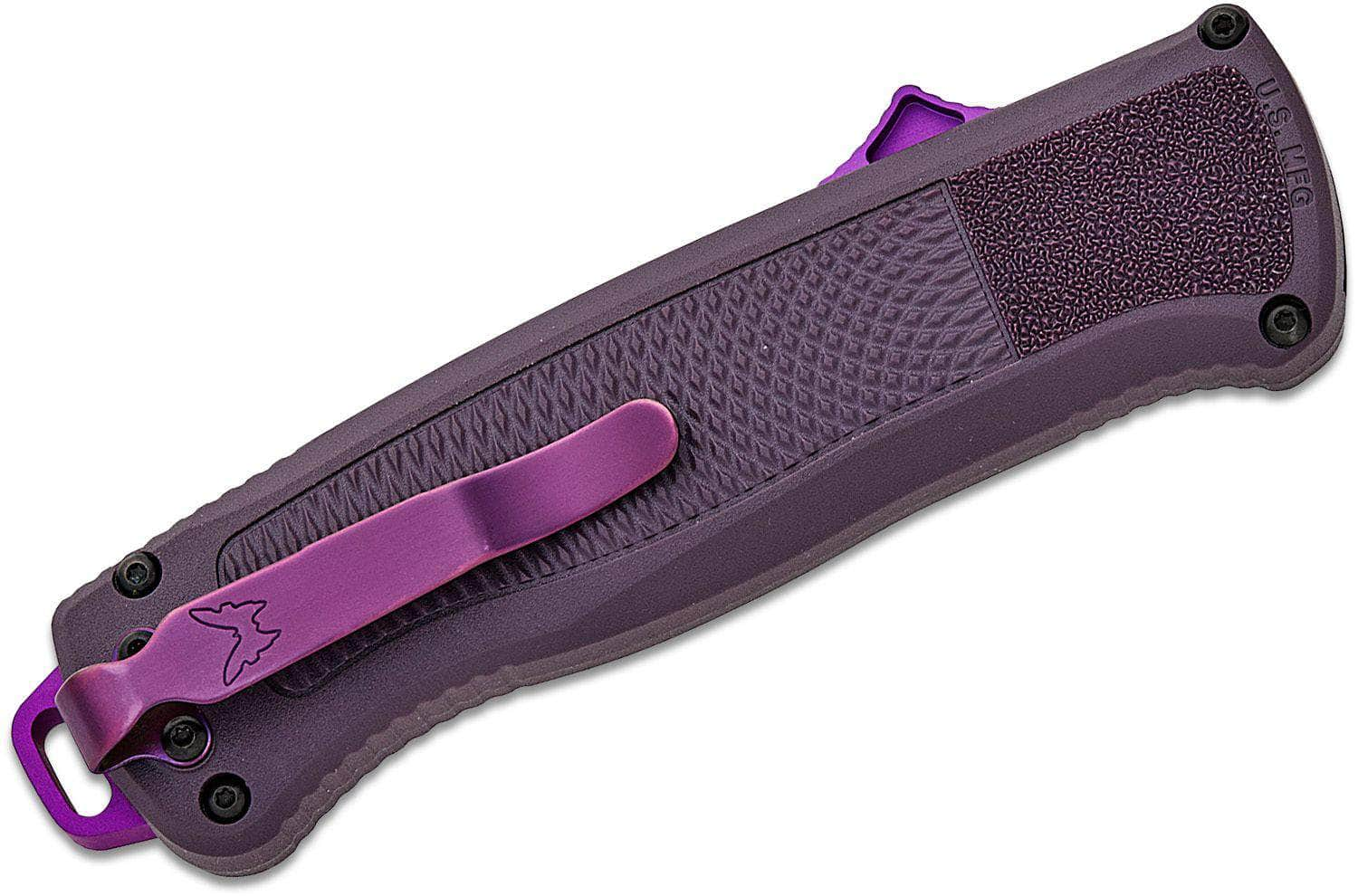 Benchmade Shootout D/A OTF Knife Dark Purple Grivory (3.5 Gray PVD) 5370GY-06 Clearance Inexpensive