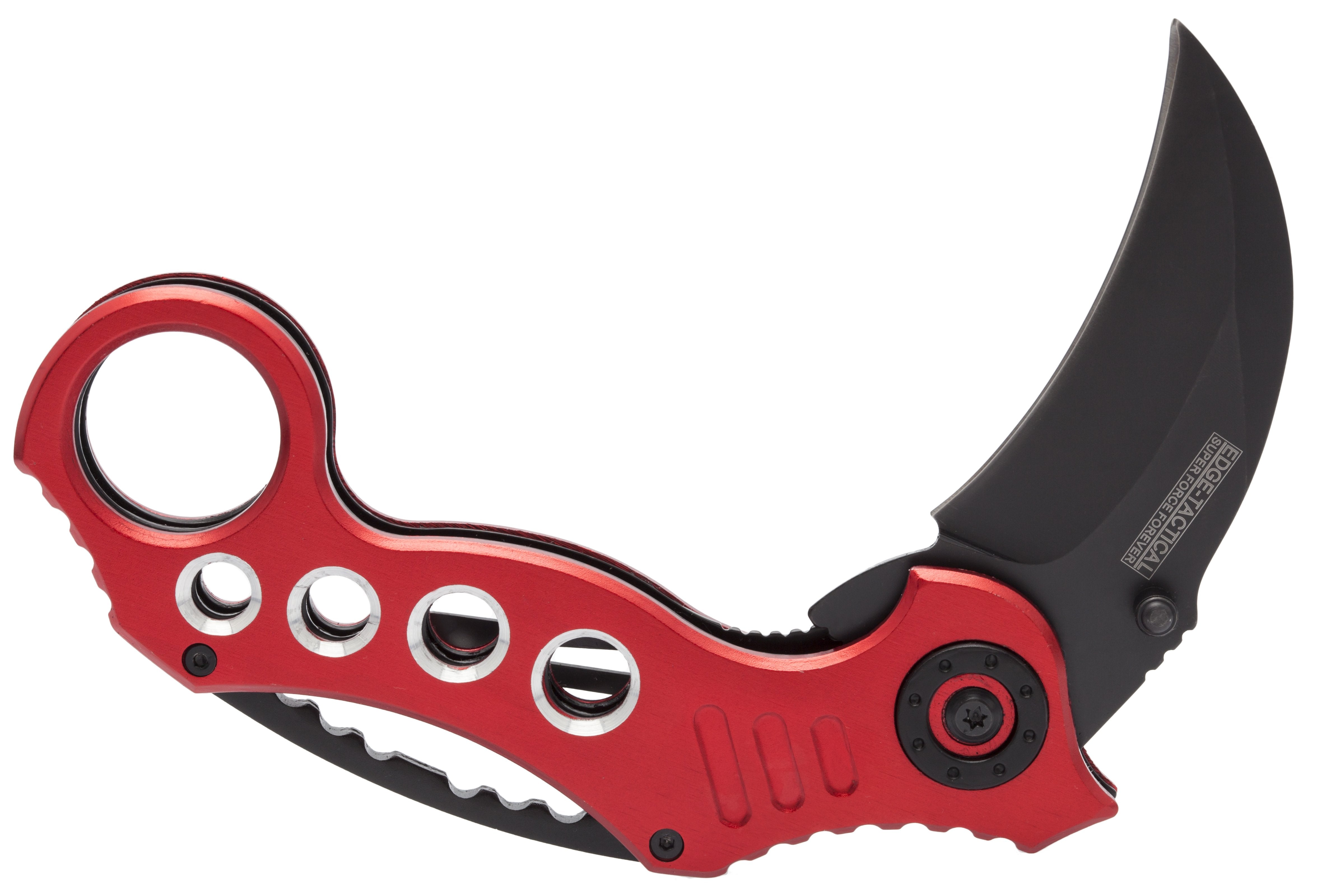 Tactical Extreme Karambit Knife, 3 Assisted Blade, Red Handle - ET01RD Pay With Paypal Online