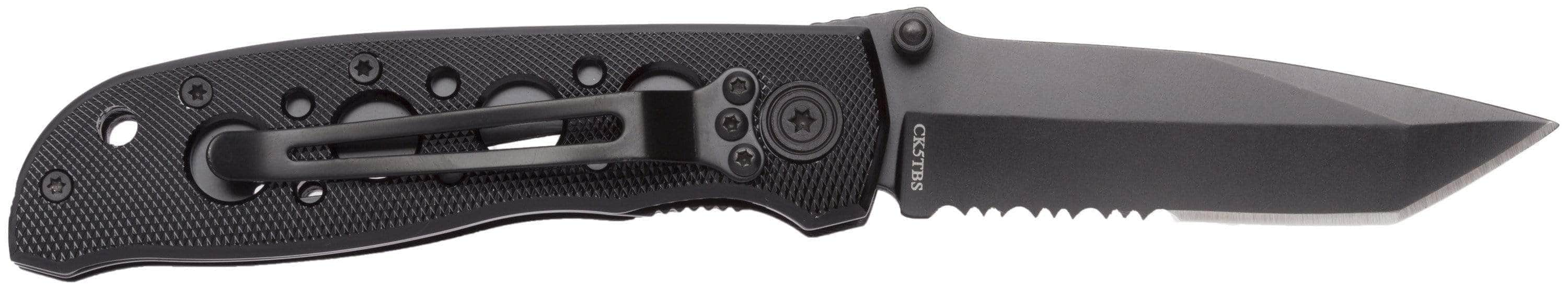 Smith & Wesson Extreme Ops Folder, 3.25 Combo Blade, Black Aluminum Handle - CK5TBS Free Shipping In China