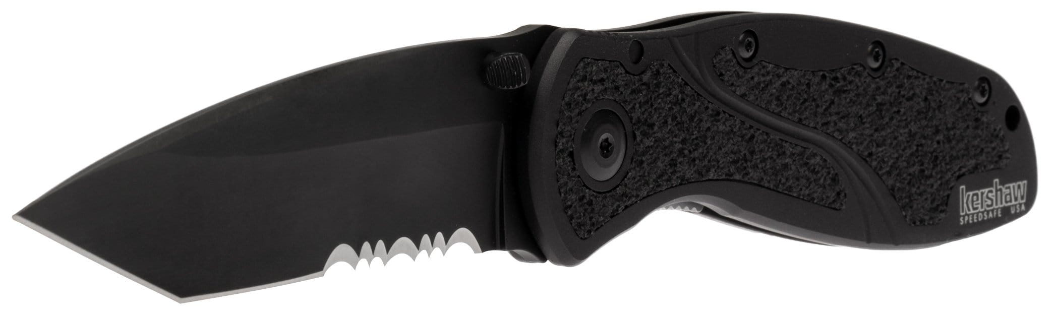 Kershaw Blur, 3.4 Tanto Serrated Blade, Black Aluminum Handle - 1670TBLKST Buy Cheap 2025 Newest