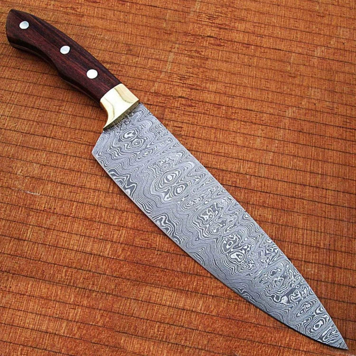 White Deer Damascus Chef Knife, 7.5 Blade, Rosewood Handle - SDM-2260 Pre Order