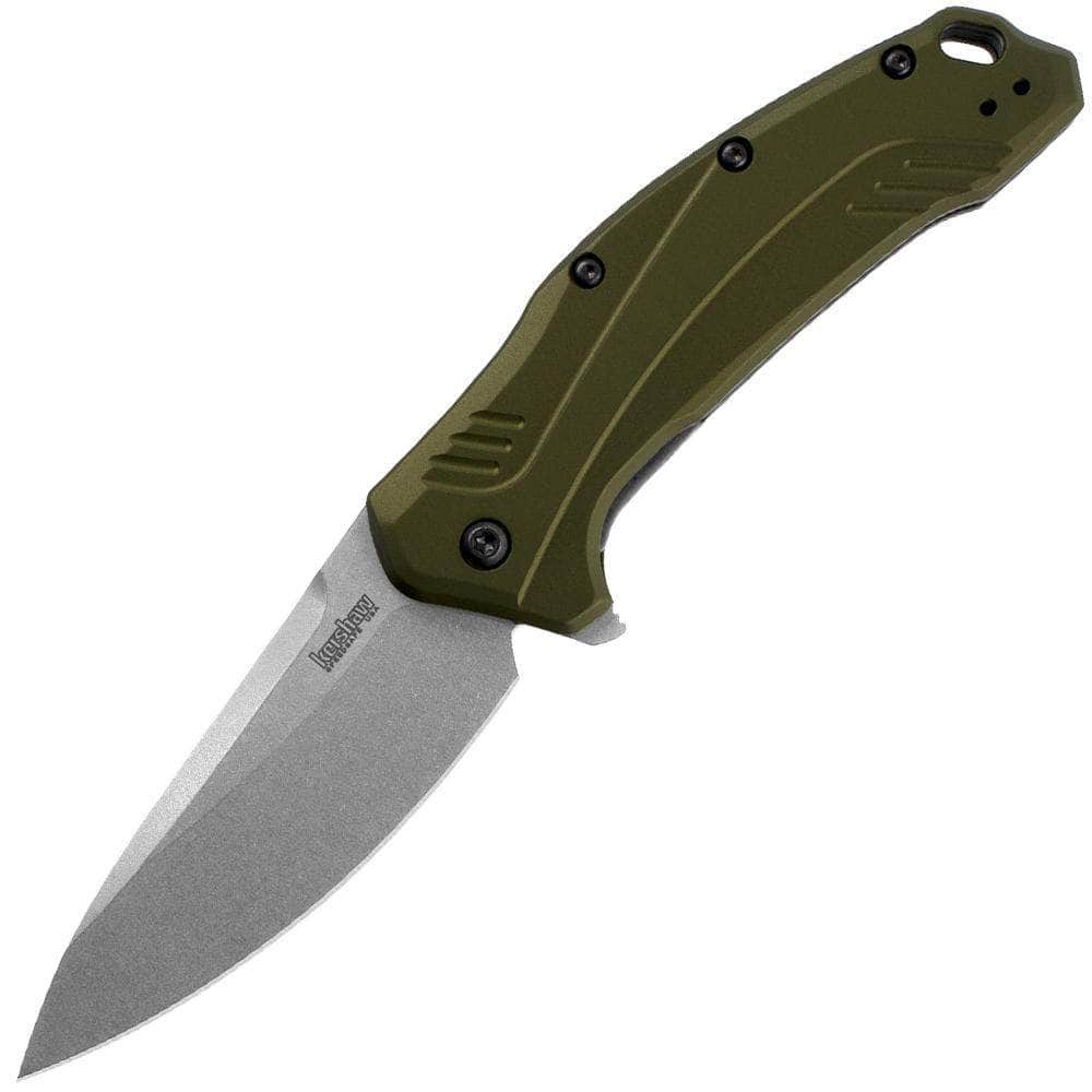 Kershaw Link, 3.25 CPM 20CV Blade, Olive Aluminum Handle - 1776OLSW Really Cheap