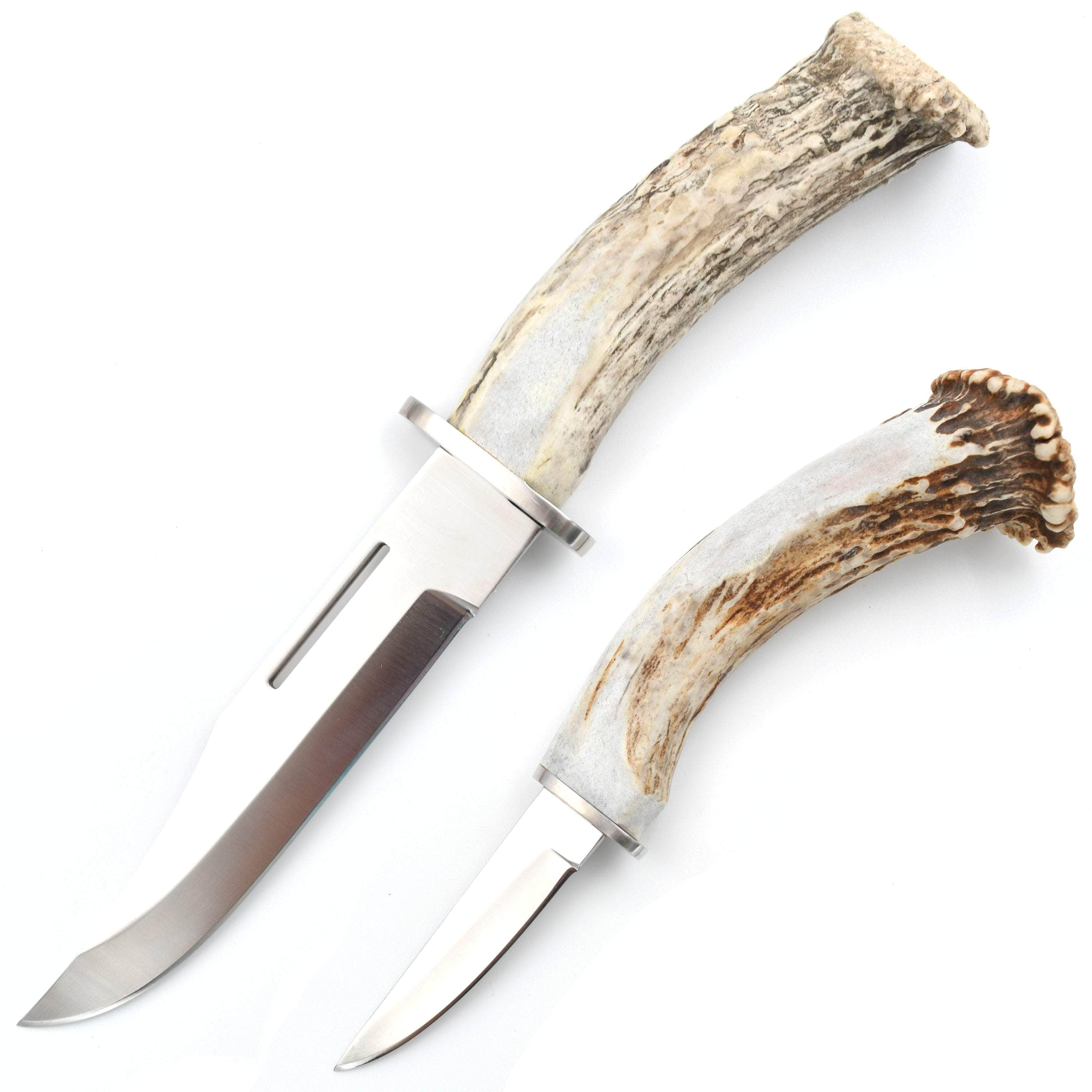 Silver Stag Guide Combo Pack, 2 Hunting Knives, Stag Handles - GCPDVSG Shop For Sale