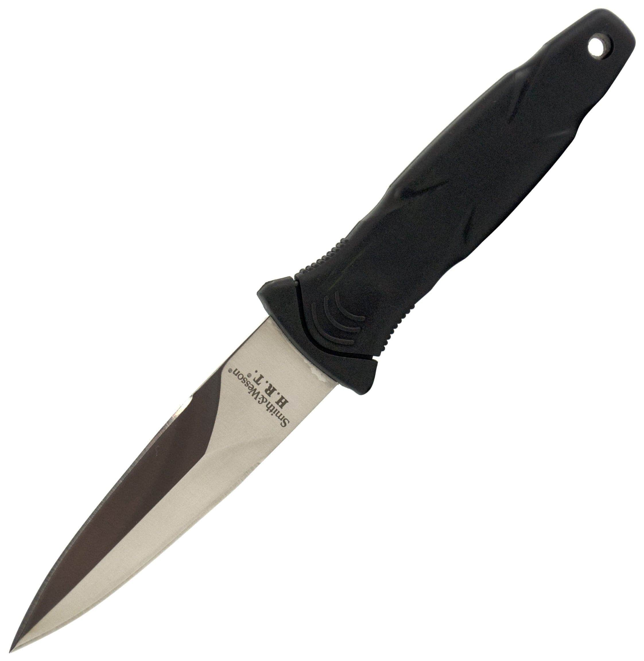 Smith & Wesson H.R.T. Boot Knife, 3.38 Dagger Satin Blade, TPR Handle, Sheath - SWHRT3 Free Shipping Nicekicks