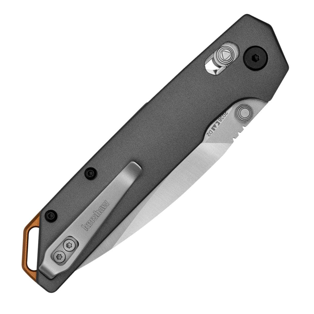 Kershaw Iridium, 3.4 D2 DuraLock Blade, Gray Aluminum Handle - 2038 Largest Supplier Online