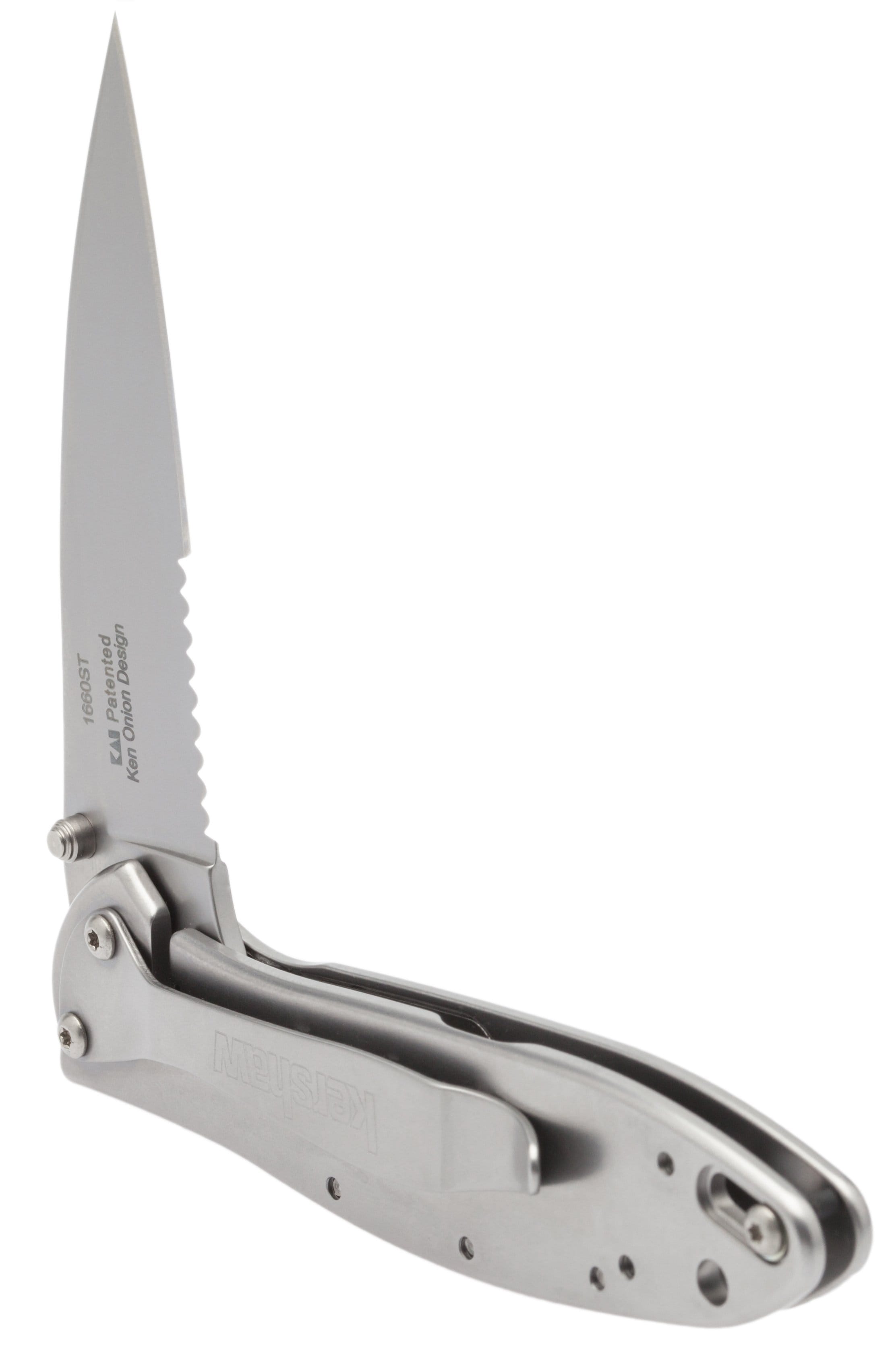 Kershaw Leek, 3 Assisted ComboEdge Blade, Steel Handle - 1660ST Buy Cheap Best Place