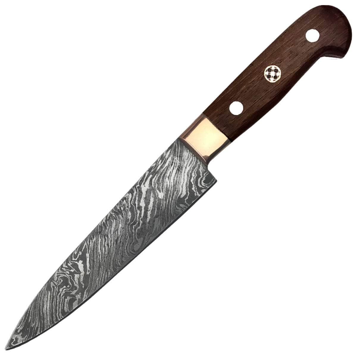 White Deer Forged Paring Knife Pro Chef Cutlery, 5.25 Damascus Blade, Wood Handle Sale Professional