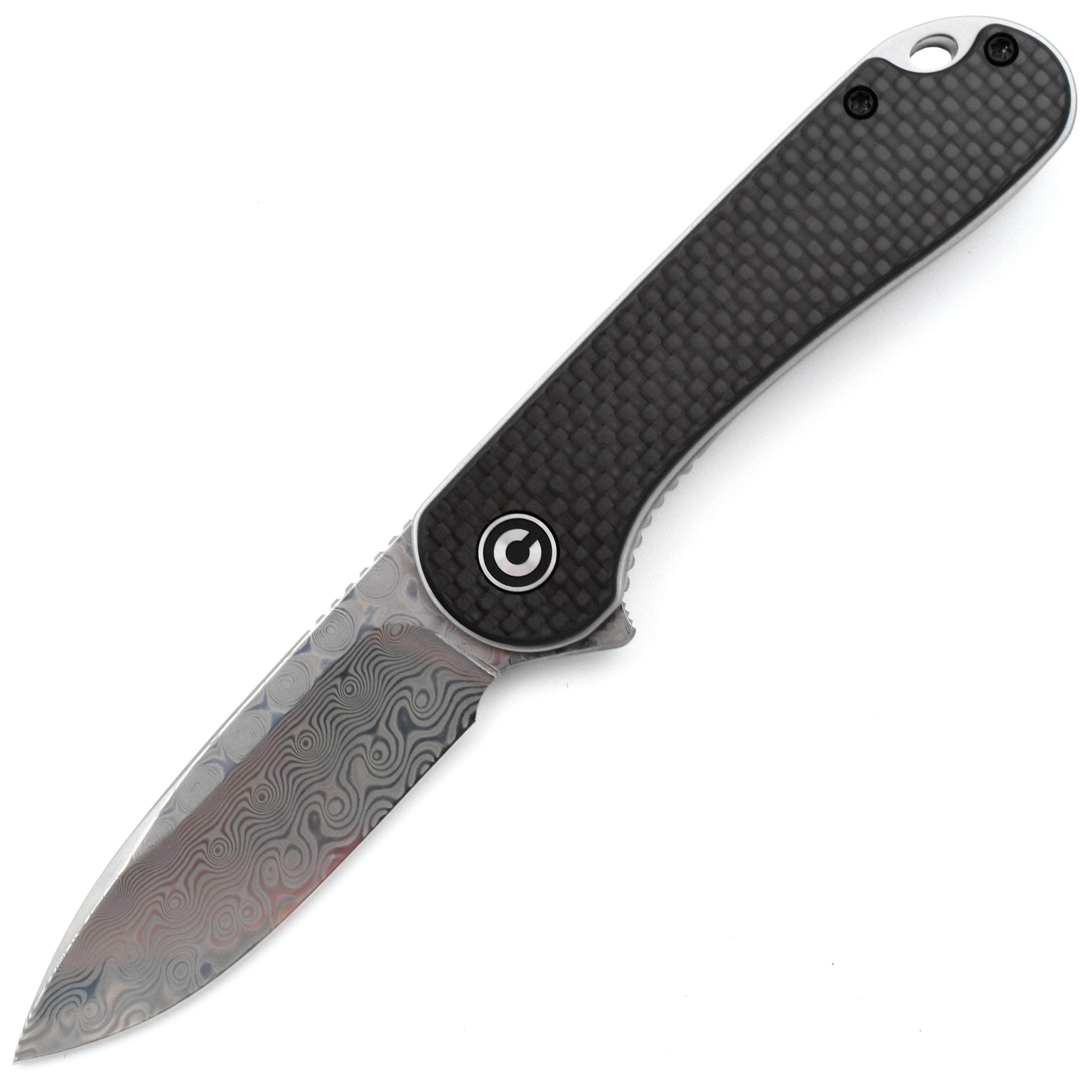 CIVIVI Elementum, 2.96 Damascus Blade, G10 Handle with Carbon Overlay - C907DS Nicekicks