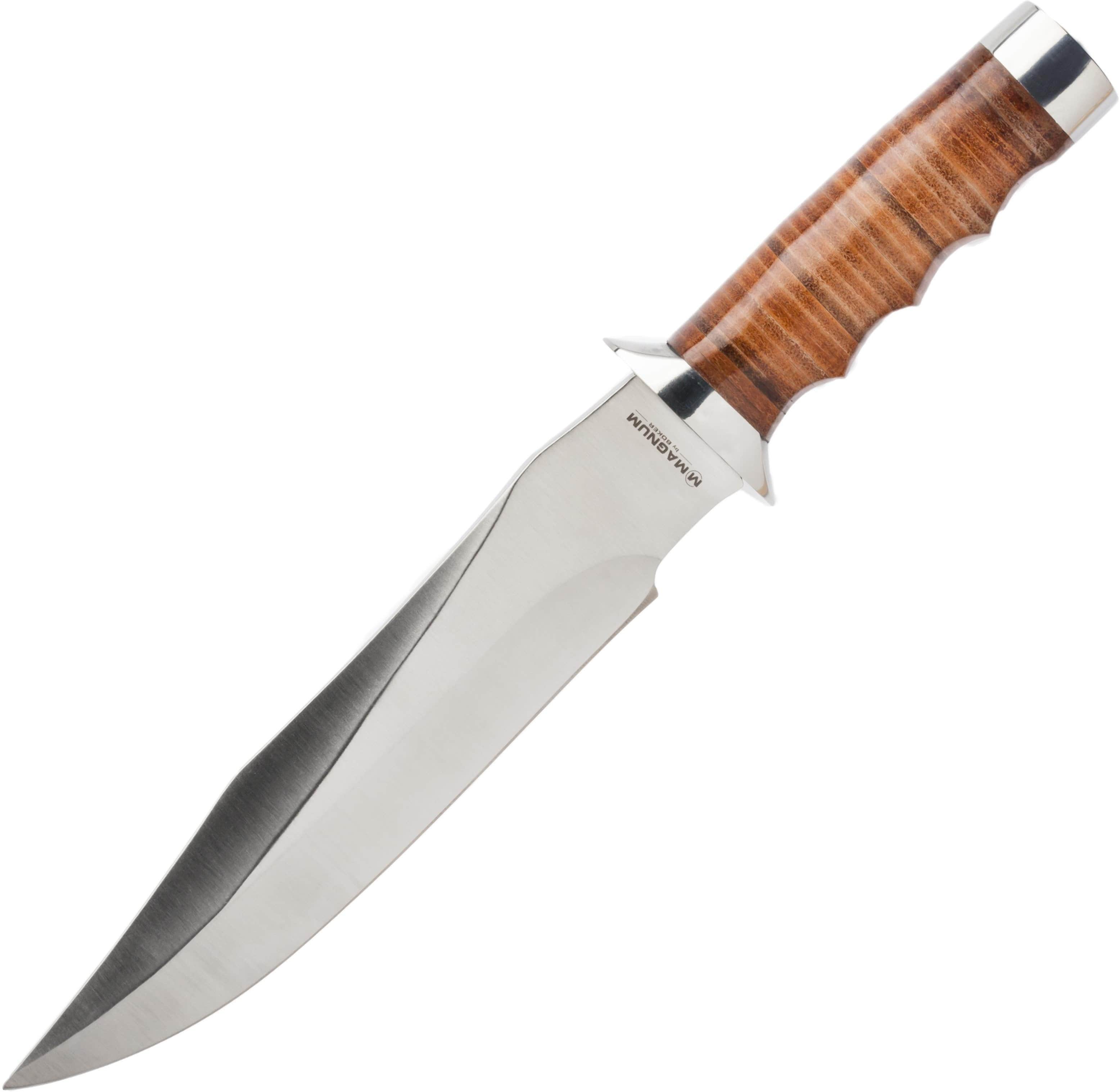 Boker Magnum Giant Bowie, 8.15 Blade, Leather Handle, Sheath - 02MB565 Free Shipping Release Dates