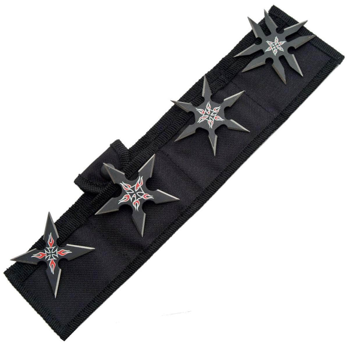 Rite Edge Black Throwing Star Set with Sheath - 210816 Latest Collections