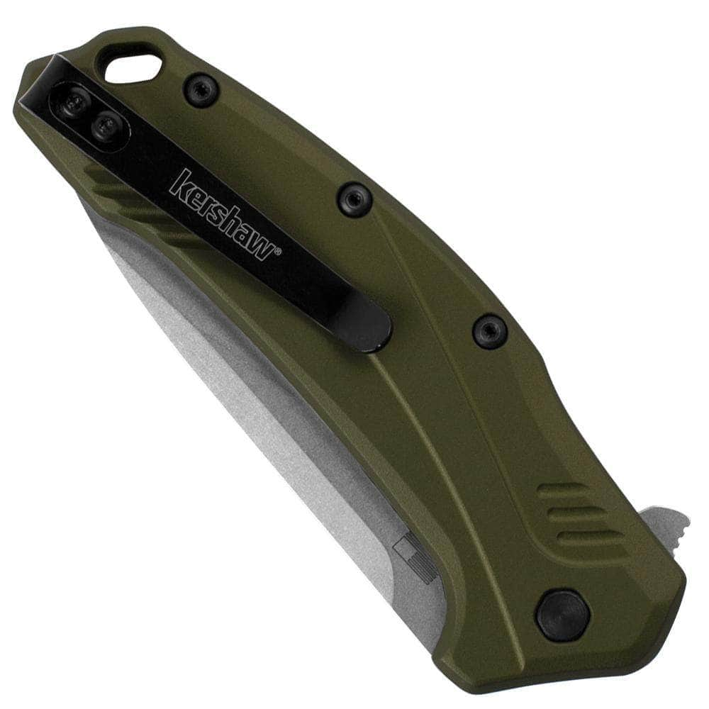 Kershaw Link, 3.25 CPM 20CV Blade, Olive Aluminum Handle - 1776OLSW Really Cheap